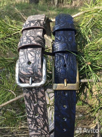 Необычные ремни из натуральной кожи