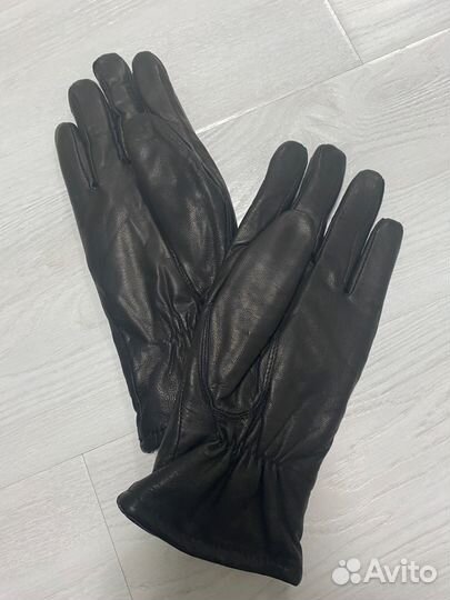 Перчатки мужские кожаные на меху