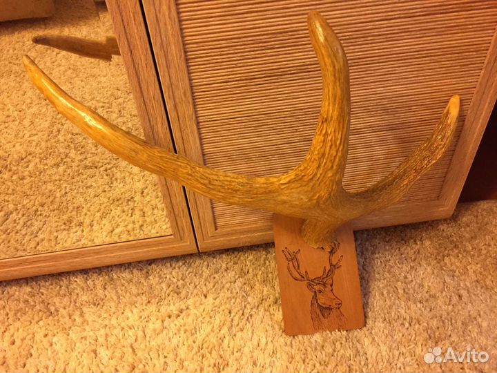 Рога оленя - вешалка интерьерная