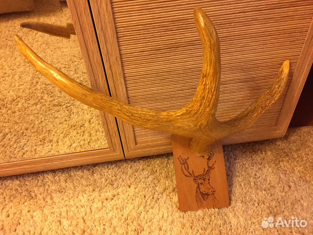 Рога оленя - вешалка интерьерная