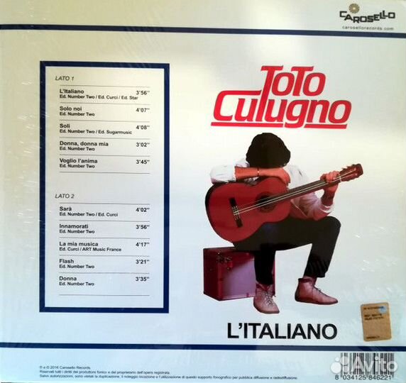 Cutugno, Toto - L'Italiano/ vinyllplimited