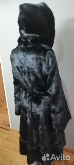 Шуба норковая с капюшоном 46 48