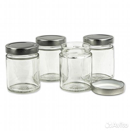 4 шт. Баночка для свечей 250 мл. (D66, Прозрачная)