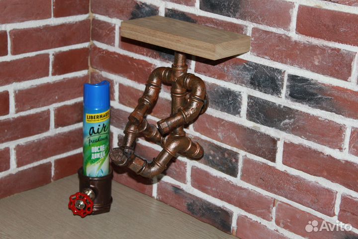 Полки лофт в туалет