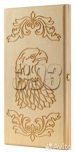 Нарды, шашки Беркут на светлом (средние) (11764)