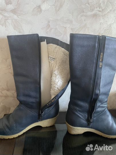 Зимние женские сапоги 38 натуральная кожа