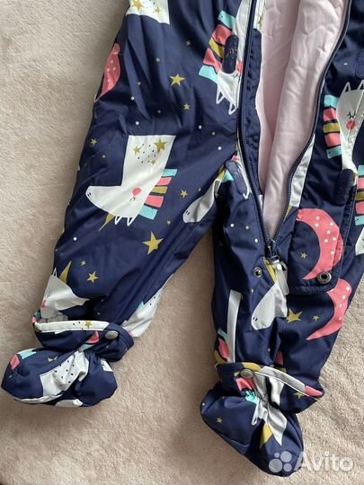 Зимний комбинезон для девочки 74 80 crockid