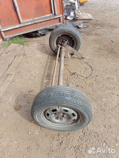 Задняя балка от Москвич 2141 на мотоблок