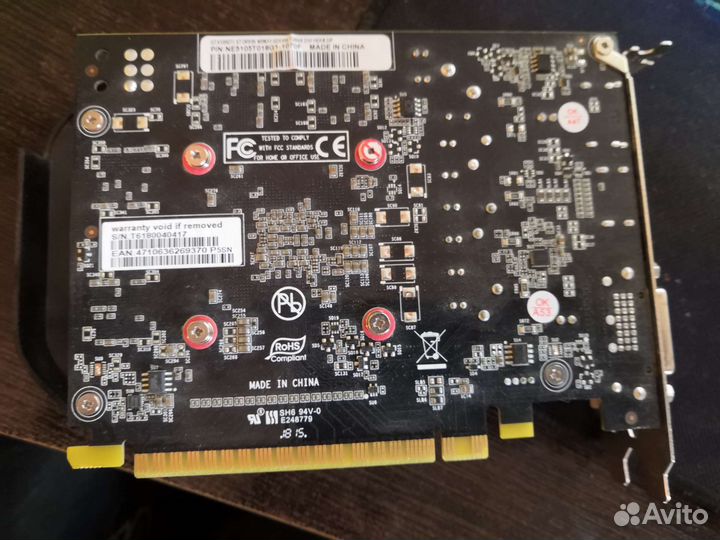 Видеокарта gtx 1050 ti palit