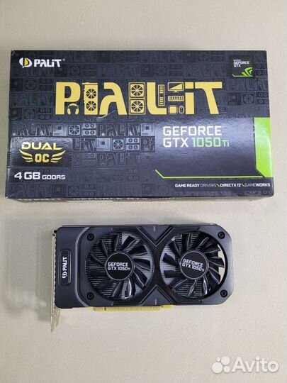 Видеокарта Palit GTX 1050ti Dual OC 4gb