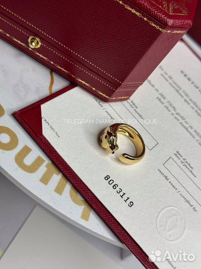 Cartier panthere кольцо желтое золото 750