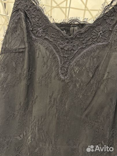 Вечернее платье 44 чёрное экокожа