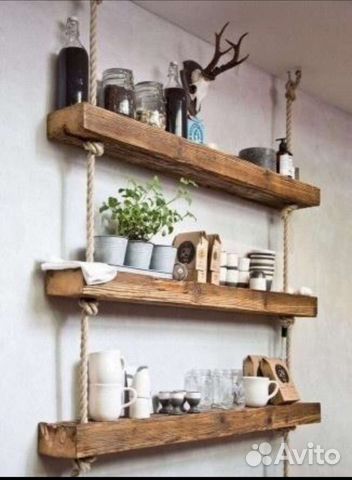 Полочка дизайнерская в стиле лофт