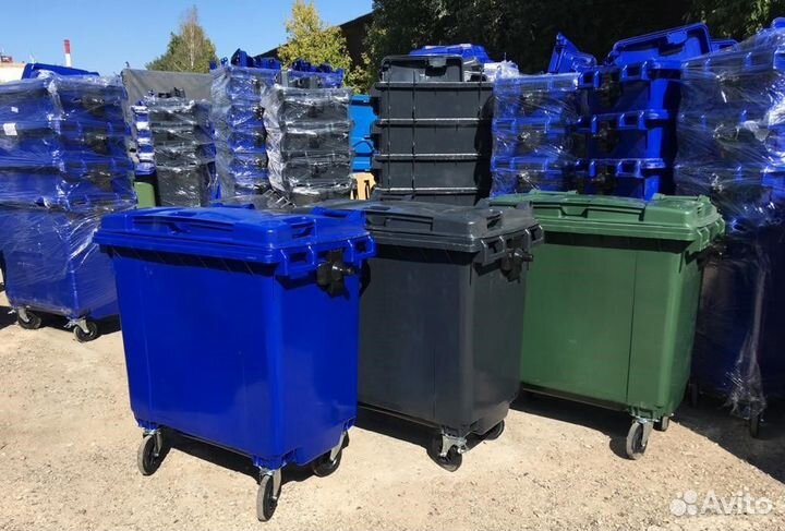 Мусорный Контейнер Gplast 770 л. Серый Цвет Уфа