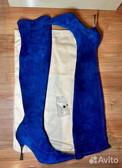 Сапоги женские замшевые 37.5