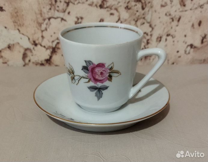 Кофейная пара фарфоровая kamla гдр