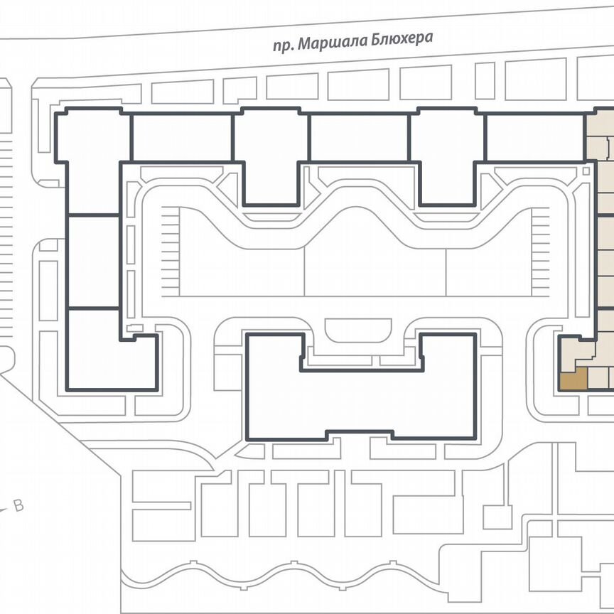 1-к. квартира, 42 м², 7/15 эт.