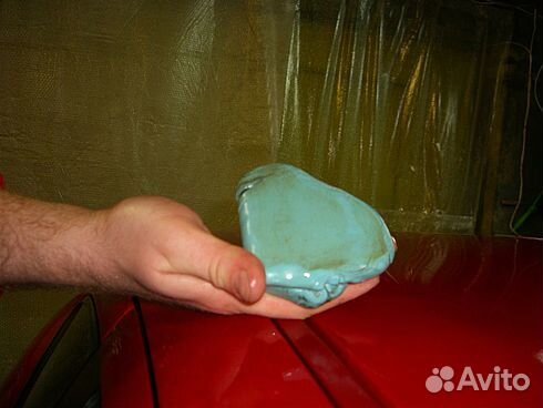 Авто глина синяя чистящая
