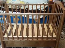Деревянная детская кроватка-маятник от 0 до 7 лет