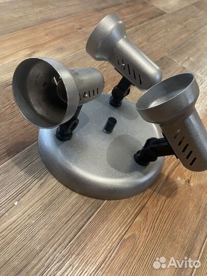 Люстра трековая 3 рожка подвижных круглая 40Вт