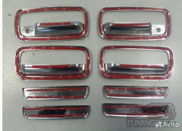 Хромированные накладки на ручки land cruiser prado