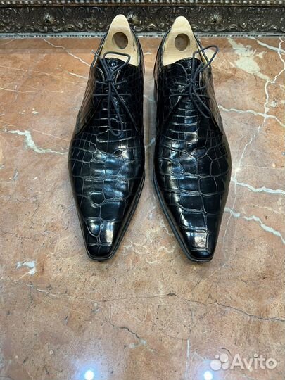 Туфли из кожи крокодила Sergio Sovrano