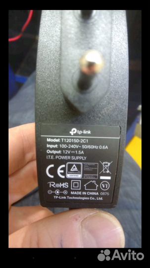 Блок питания 12вольт,1,5ампера от роутера tp-link