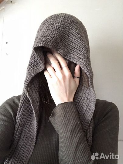 Шарф капюшон шерсть