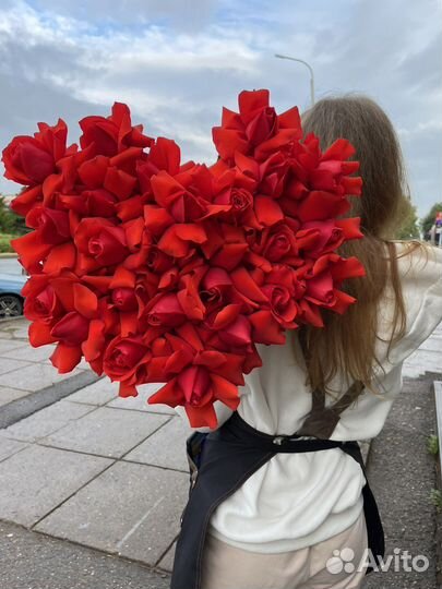 Сердце розы цветы