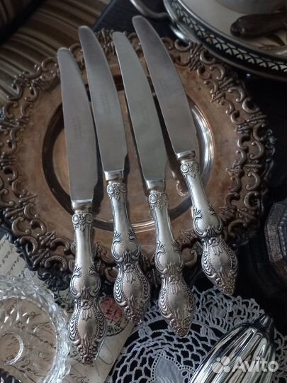 Ножи Мельхиор в Посеребрении (Винтаж)