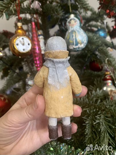 Ватная елочная игрушка