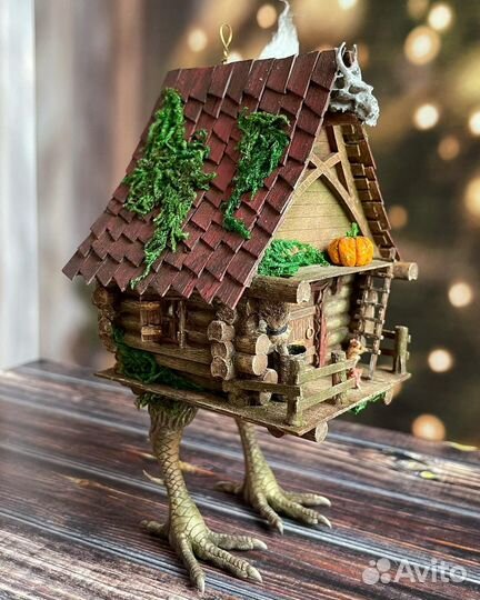 Елочная игрушка ручной работы, Избушка бабы Яги