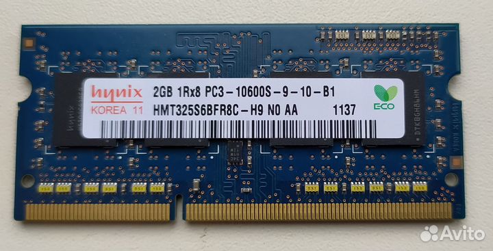 Hynix 2Гб DDR3 для ноутбука