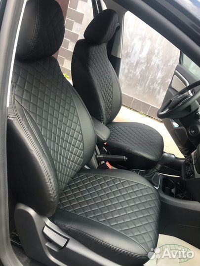 Чехлы Лада Веста Экокожа ромб Автопилот