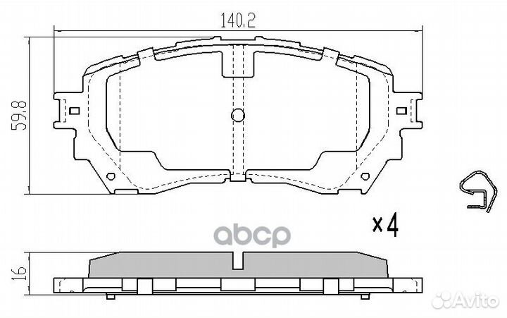 Колодки тормозные передние mazda 6 12-16- MZ002