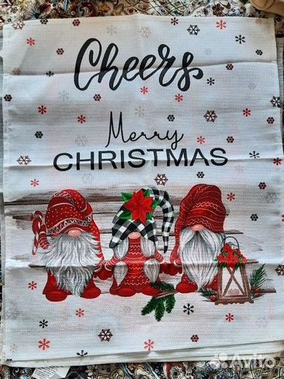 Полотенце вафельное, новогоднее