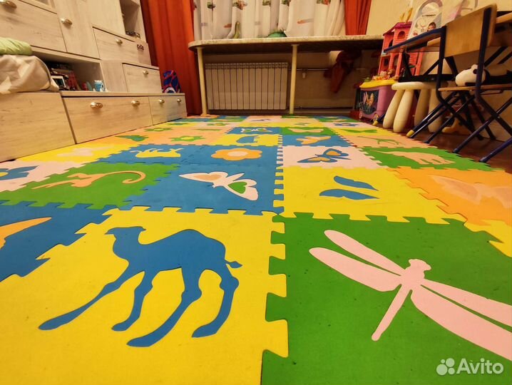 Детский коврик для ползания пазл