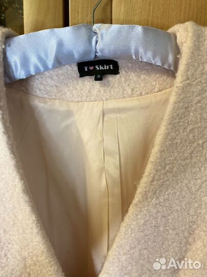 Пальто нежно-розового цвета размер S