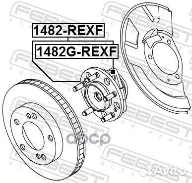 Ступица передняя 1482grexf Febest