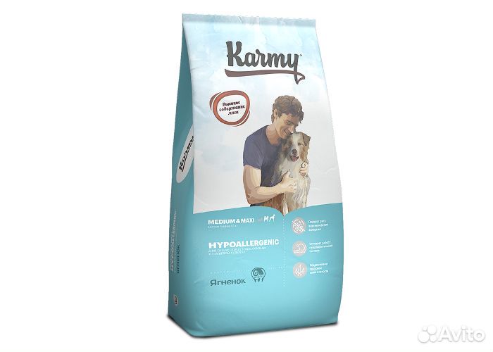 Корм сухой Karmy для круп/сред пород Ягненок 14 кг