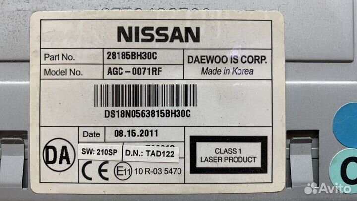 Автомагнитола Nissan штатная