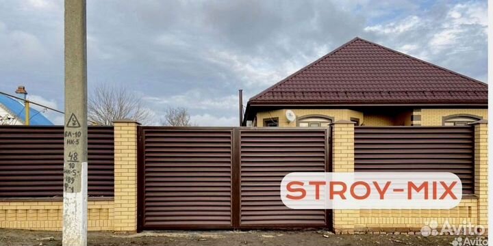 Забор жалюзи металлический