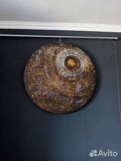 Картина на круге фанеры, d60см