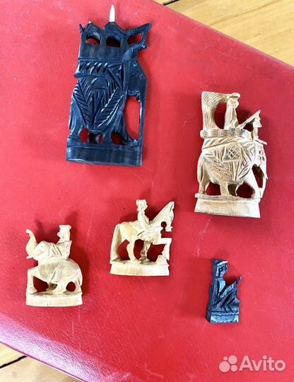 Антикварные деревянные шахматы ручной работы Индия