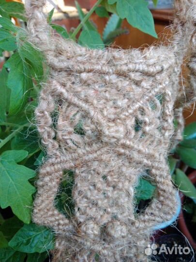 Макраме Сова, кулон или панно