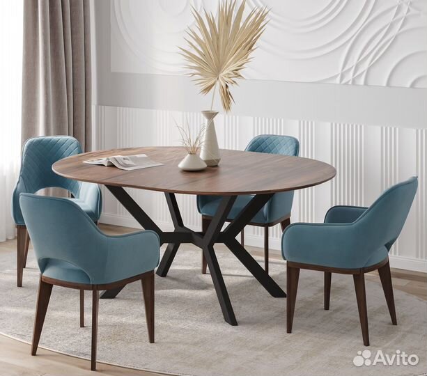 Овальный раздвижной стол 