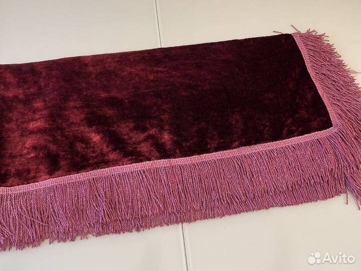 Скатерть бархатная бордовая СССР