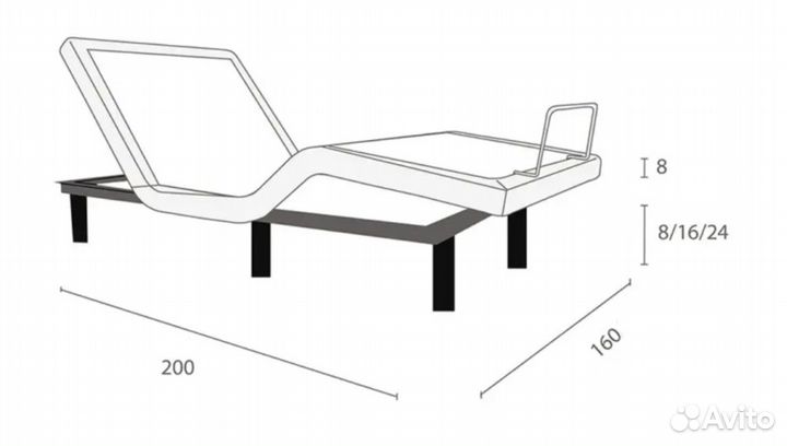 Кровать с механизмом ErgoMotion 3160 plus 160-200