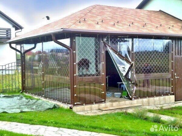 Мягкие окна с москитными пвх сетками для террас