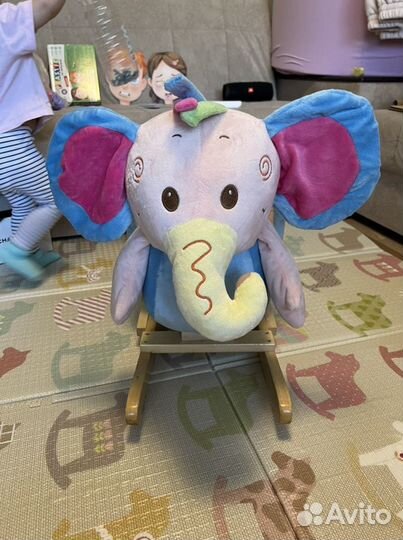 Детская качалка слон мягкая